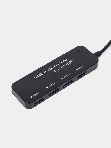 Переходник адаптер USB 3.0 HUB 4 порта, Черный, купить недорого