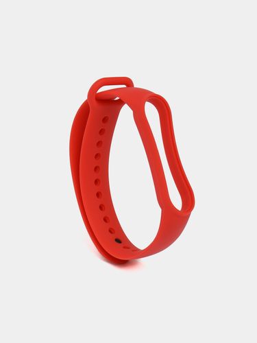 Cиликоновый ремешок для фитнес-браслета Xiaomi Mi Band 5/6, Красный