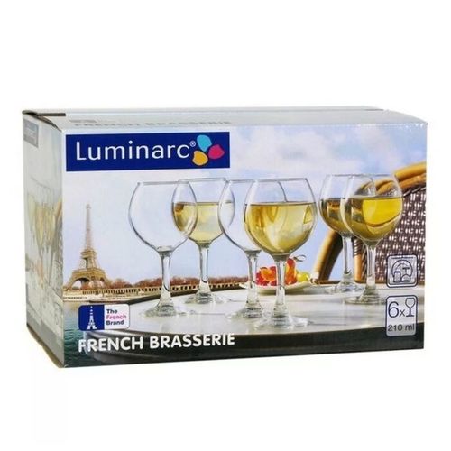 Набор бокалов Luminaric French Brasserie H9451, 210 мл, 6 шт, Прозрачный, купить недорого