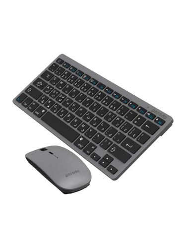 Беспроводная клавиатура с мышью арабский и английский шрифт Porodo, Тёмно-серый