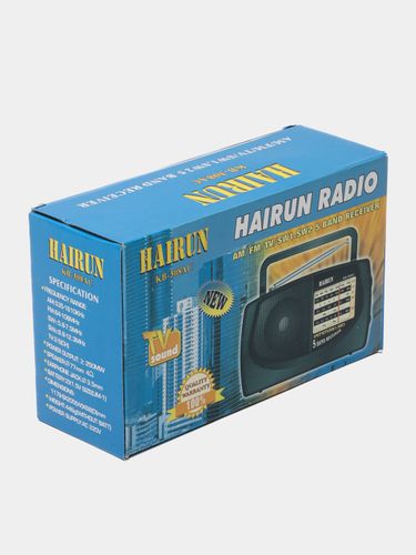 Радио приемники с питанием Hairun KB-308AC, Черный, 33800000 UZS