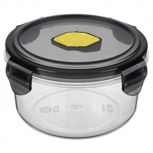 Контейнер Phibo для продуктов герметичный с клапаном Brilliant, 0.6 л, Черный, фото