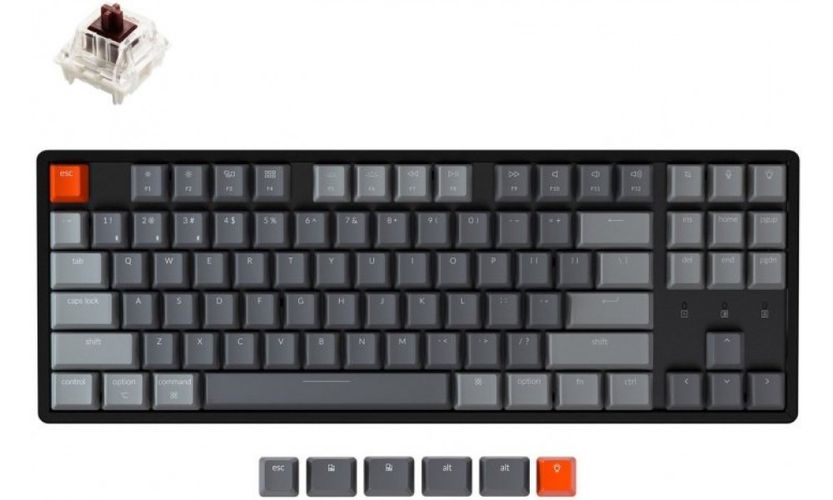 Клавиатура Keychron K8 Aluminum Frame HotSwappable Gateron Mechanical Keyboard RGB Brown