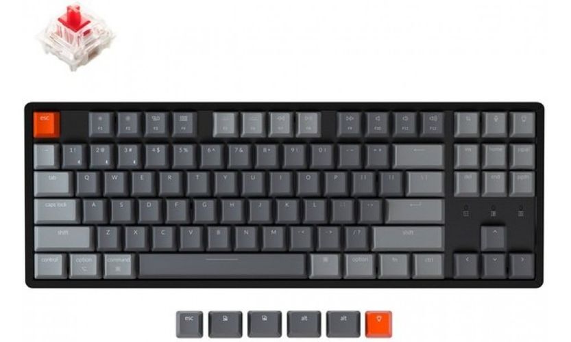 Клавиатура Keychron K8 Aluminum Frame HotSwappable Gateron Mechanical Keyboard RGB Red