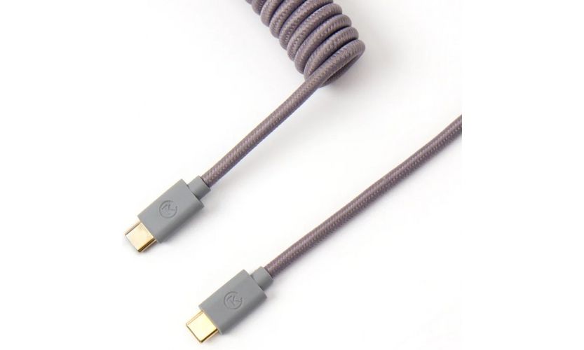 Кабель Keychron Type-A/Type-C Coiled Cable, Серый, купить недорого