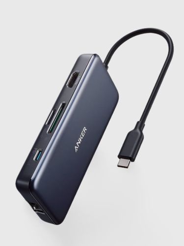 USB-хаб адаптер Anker PowerExpand 7 в 1 USB-C PD Ethernet Hub, Серый