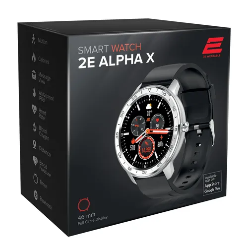 Смарт-часы 2E Alpha X, 46 мм, Серебристый, купить недорого