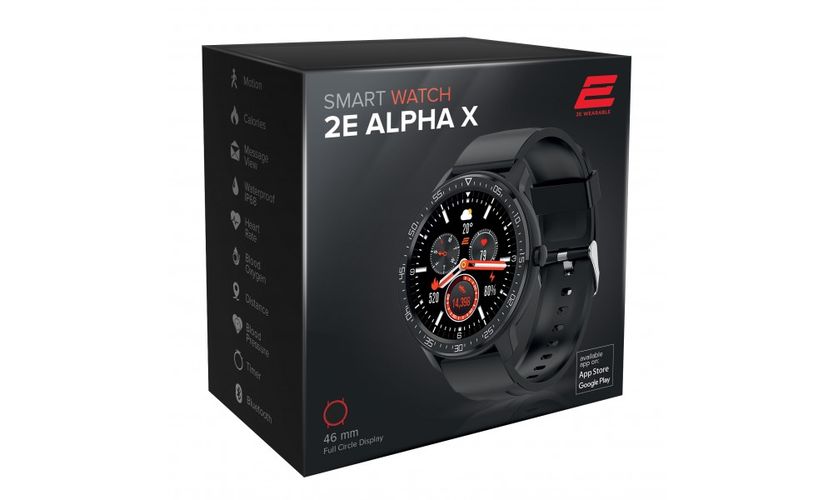 Смарт-часы 2E Alpha X, 46 мм, Серебристо-черный, в Узбекистане