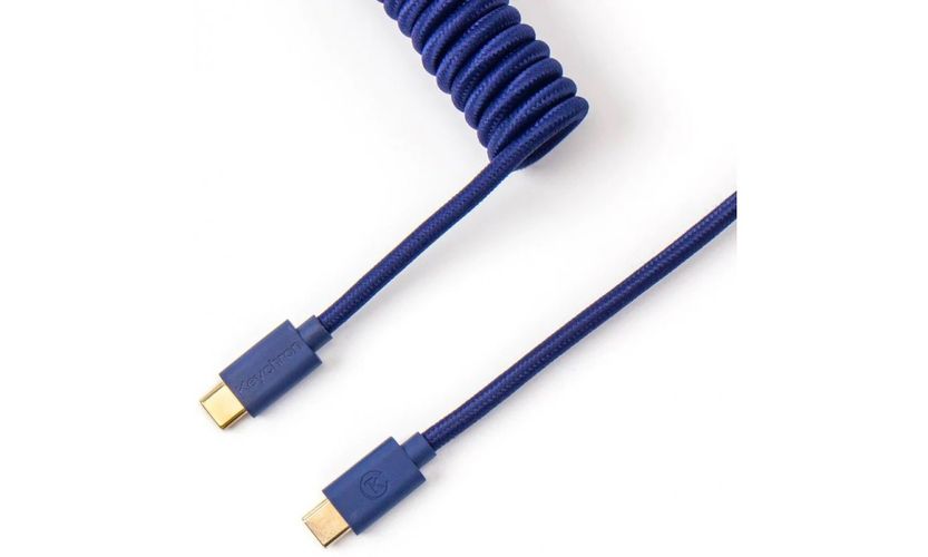 Кабель Keychron Type-A/Type-C Coiled Cable, Синий, купить недорого