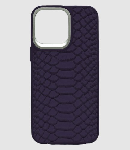 Чехол Kajsa Glamorous Collection Snake Pattern для iPhone 14 Pro Max, Фиолетовый