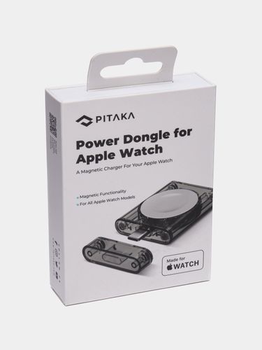 Беспроводная зарядка Pitaka Power Dongle для Apple Watch и AirPods Pro, Черный, в Узбекистане