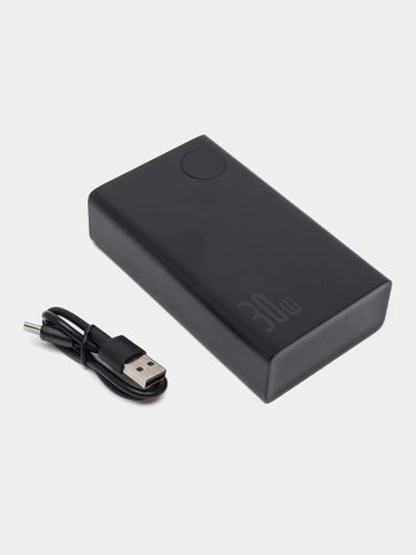 Внешний аккумулятор Baseus Adaman2 Digital Display Fast Charge Power Bank, 20000 mAh, 30 Вт, Черный