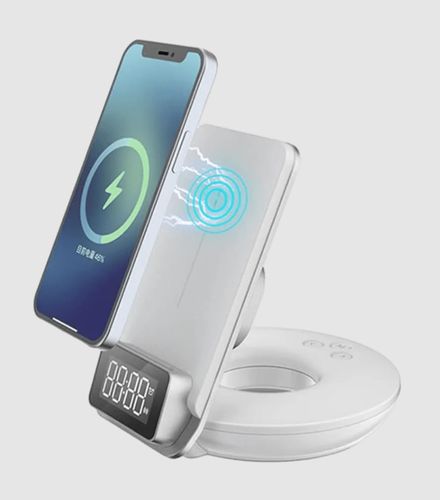 Беспроводное зарядное устройство Wiwu 4 в 1 Wireless Charging/Automatic Positioning 15W, Белый, в Узбекистане