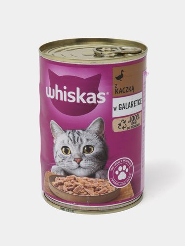 Влажный корм для кошек Whiskas утка в желе, 400 гр