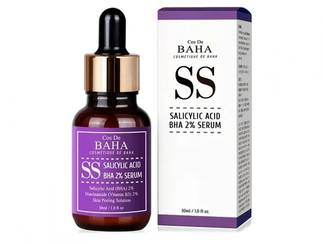 Кислотная сыворотка для проблемной кожи Cos De Baha Salicylic Acid BHA 2% Serum, 30 мл