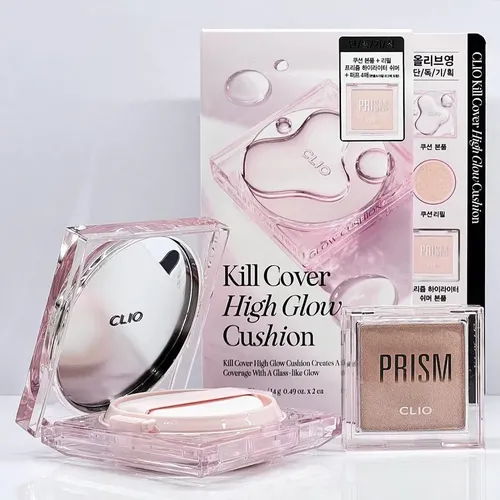 Кушон Clio Kill cover high glow cushion, бежевый, купить недорого