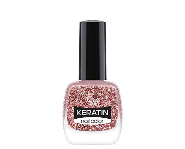 Лак для ногтей Golden Rose Keratin Nail Color Glittering Shades, №-408