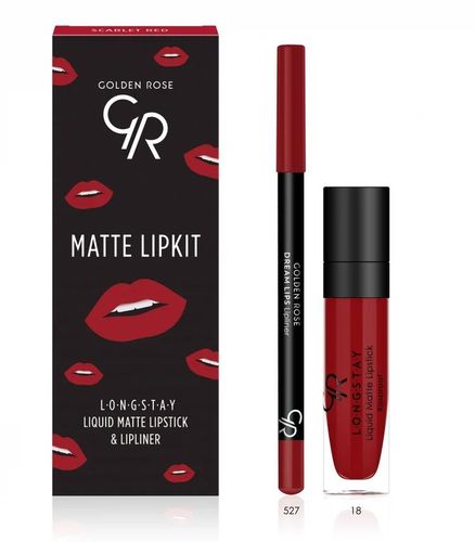 Губная помада  Golden Rose Matte Lip Kit Scarlet Red