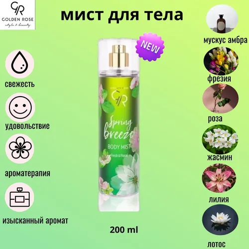 Увлажняющий лосьон для тела Golden Rose Spring Breeze Moisturizing Body Lotion, 250 мл