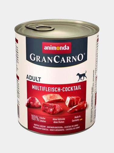 Влажный корм для собак Animonda GrandCarno Adult Multi Meat Cocktail, 800 гр