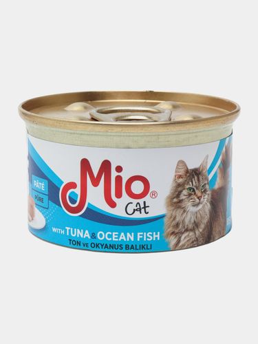 Влажный корм для кошек MIO cat с тунцом и океанской рыбой в консервах, 85 гр