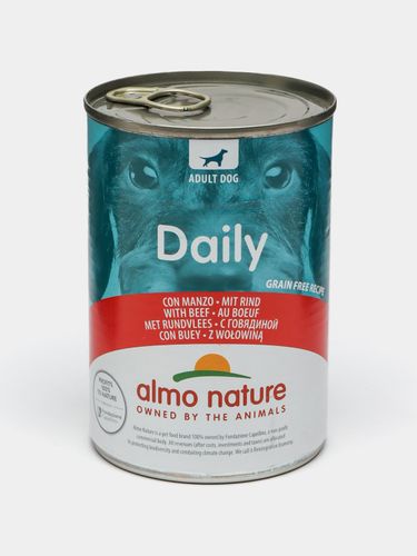 Влажный корм для взрослых собак Almo Nature Daily с говядиной, 400 гр