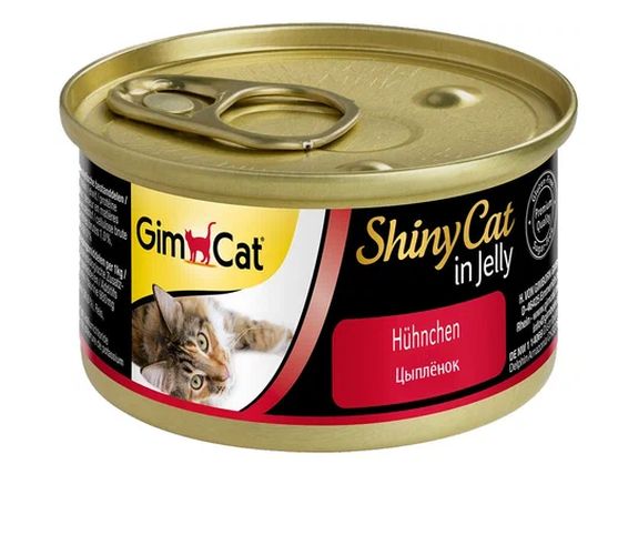 Консервы для котят GimCat ShinyCat из курицы в желе, 70 гр