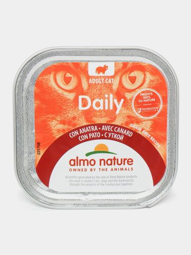 Паштет для кошек Almo Nature Daily Menu с уткой, 100 гр