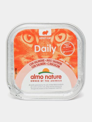 Паштет для кошек Almo Nature Daily Menu с лососем, 100 гр