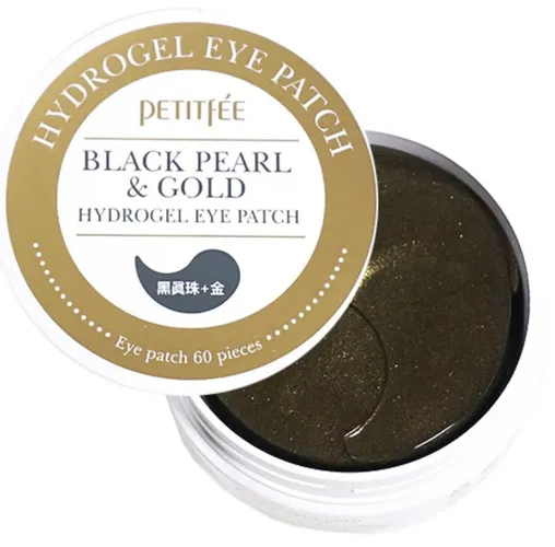 Гидрогелевые патчи для глаз Petitfee Gold black pearl revitalizing & firming hydrogel eye mask, 60 шт, фото