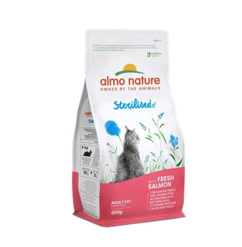 Сухой корм для кошек Almo Nature Functional Adult Cat Sterilised Fresh Salmon, 400 гр