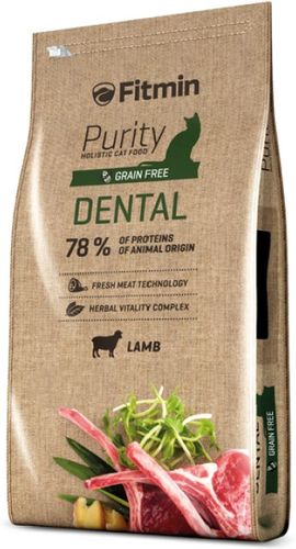 Cухой корм для кошек Fitmin cat Purity Dental c ягненком, 10 кг