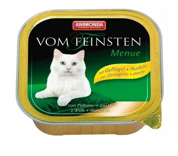 Влажный корм для кошек Animonda Vom Feinsten Cat Adult with Poultry and Pasta с птицей и макаронами, 100 гр