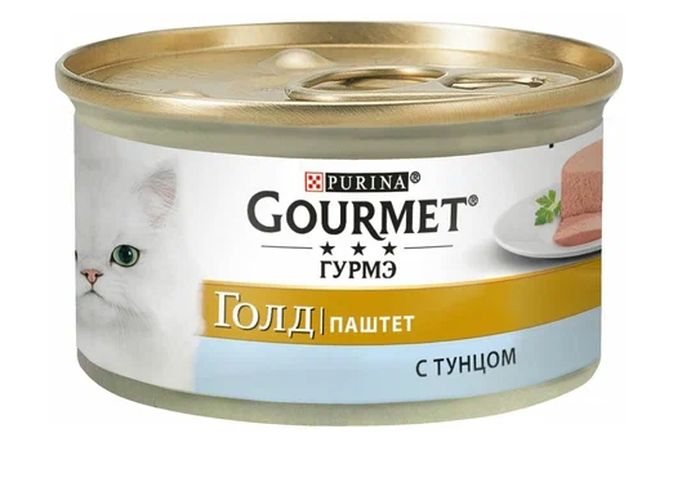 Консерва для кошек Gourmet Purina Gold с тунцом, 85 гр