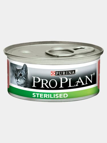 Влажный корм для кошек Pro Plan Sterilised с тунцом и лососем, 85 гр