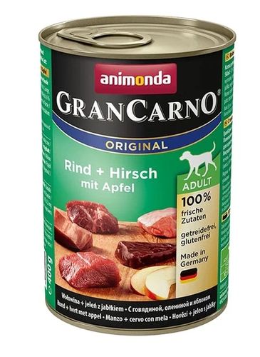 Влажный корм для собак Animonda GrandCarno Adult with Deer and Apples с олениной и яблоками, 400 гр