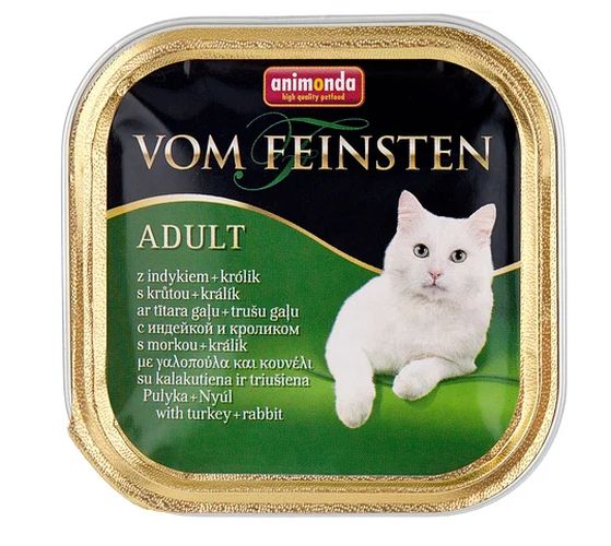 Влажный корм для кошек Animonda Vom Feinsten Cat Adult with Turkey and Rabbit с индейкой и кроликом, 100 гр