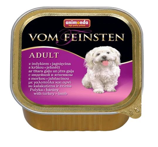 Влажный корм для собак Animonda Von Feinsten Dog Adult Turkey and Lamb с индейкой и ягненок, 150 гр