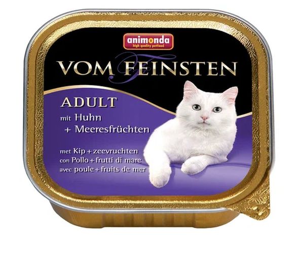 Влажный корм для кошек Animonda Vom Feinsten Cat Adult with Chicken and Seafood с курицей и морепродуктами, 100 гр