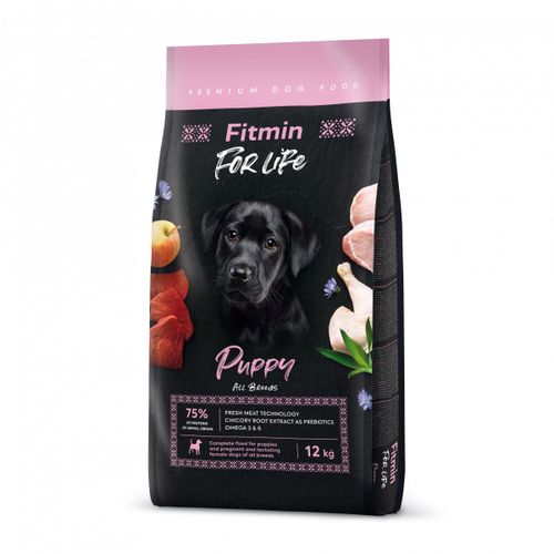 Сухой корм для щенков Fitmin Dog For Life Puppy с говядиной, 12 кг