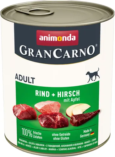 Влажный корм для собак Animonda GrandCarno Adult with Deer and Apples с олениной и яблоками, 800 гр