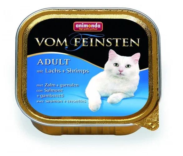 Влажный корм для кошек Animonda Vom Feinsten Cat Adult with Salmon and Shrimps с лососем и креветками, 100 гр