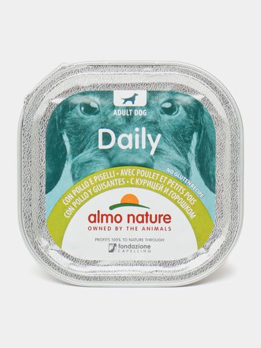 Влажный корм для собак Almo Nature Daily с курицей и горошком в желе, 100 гр