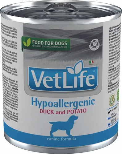 Влажный корм для собак Farmina Vet Life Hypoallergenic c уткой и картофелем, 300 гр