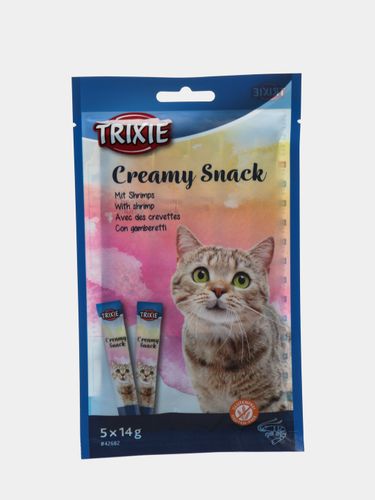 Лакомство для кошек Trixie Creamy Snacks Shrimp с креветками, 70 гр