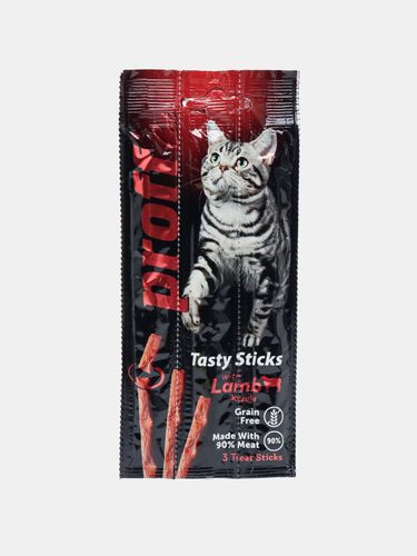 Беззерновое лакомство для котов Proff Cat Tasty Sticks со вкусом ягненка, 5 гр