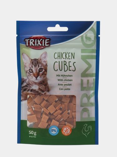 Лакомство для кошек Trixie Cheese Chiken Cubes кубики с сыром и курицей, 50 гр