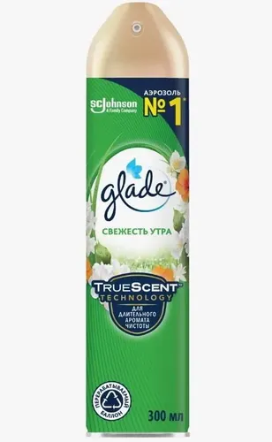 Освежитель воздуха аэрозольный Glade  Свежесть утра, 300 мл