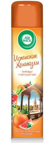 Освежитель воздуха аэрозольный AirWick Грейпфрут и Цветущий лайм, 290 мл