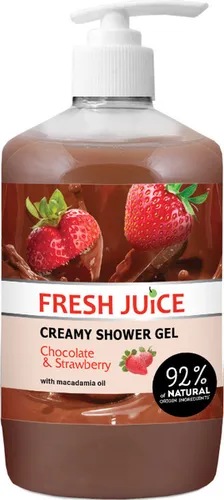 Крем-гель для душа Fresh Juice Chocolate & Strawberry, 750 мл